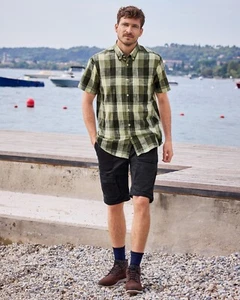 camel active Halbarm-Karohemd Kurzarm kariert Herren NEU - Bild 1 von 9