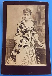 *Original* Foto de gabinete de EMMA THURSBY 1890 "AMERICA NIGHTINGALE" famosa cantante - Imagen 1 de 2