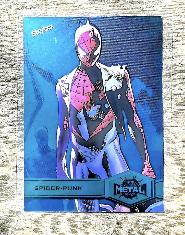 SER /50 BLUE 2021-2022 SKYBOX MARVEL METAL UNIVERSE SPIDER-MAN SPIDERPUNK #186 - Image 1 of 2
