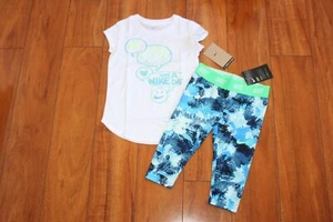 NWT GIRLS NIKE SZ 5 LEGGINGS CAPRI, SHIRT - Picture 1 of 6