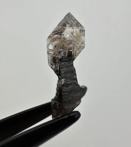 18 mm Herkimer Diamant schwarzer Stamm "Lollipop" Zepter mit EDELSTEIN Kappe - MINE DIRECT - Bild 1 von 7