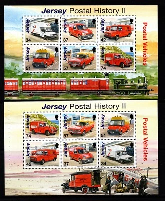 JERSEY 2006  JERSEY POSTAL HISTORY POSTAL VEHICLES  SET OF 4  BOOKLET PANES  MNH - Image 1 of 2