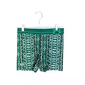Pantaloncini sportivi Under Armour pelle di serpente verde Heatgear Alpha compressione piccoli - Foto 1 di 6