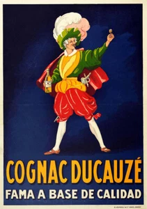 Unknown Drink Poster Cognac Ducauze : ca. 1900 : Archival Quality Art Print - Picture 1 of 1