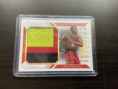 2018 Omari Spellman Atlanta Hawks Panini Rookie Colossal Jersey 25/25 Card - Image 1 of 2