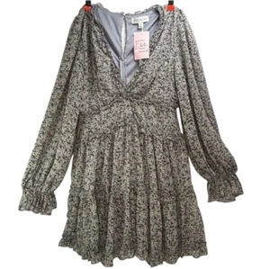 She & Sky Floral Ruffle Tiered Dress Size Medium - Picture 1 of 10