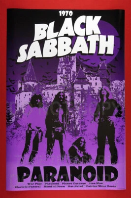 Black Sabbath 1970 Paranoid War Pigs Ozzy Music Promotion Poster 24X36 New  BS70 - Image 1 of 4