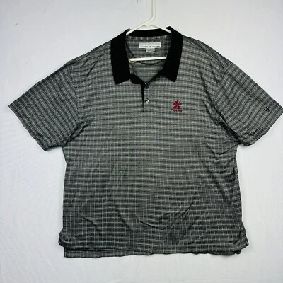 Camisa polo de golf Tiger Woods Poipu para hombre XL gris a cuadros manga corta Hawaii Foto 1 de 4