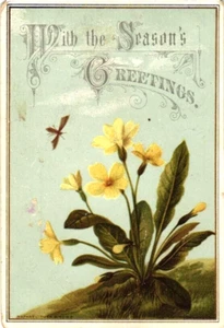 Tarjeta de felicitación de Raphael Tuck And Sons With The Seasons rara antigua de colección! - Imagen 1 de 2