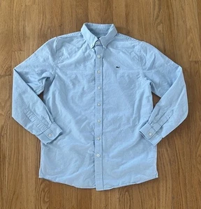 Vineyard Vines Classic Blue Oxford Button Down Cotton Whale Shirt Boys XL (18) - Picture 1 of 6