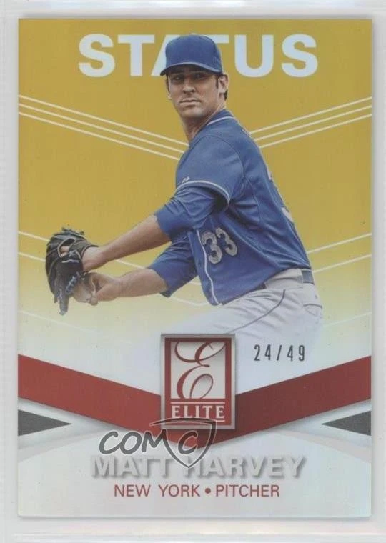 2015 Panini Elite Status Gold /49 Matt Harvey #136 - Image 1 of 2