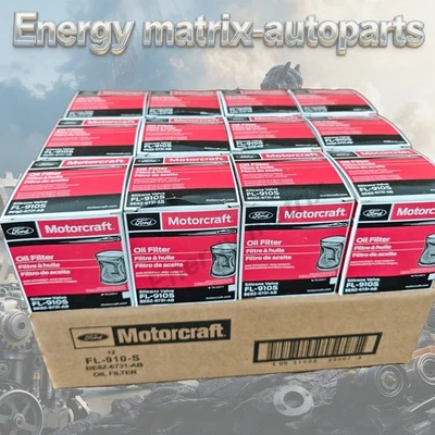 Set of 12 Genuine OEM Motorcraft FL910S Engine Oil Filter Ford BE8Z6731AB - Image 1 of 3