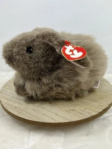 Nibbles 1993 Original Beanie Babies Baby TY Half Tag Retired Brown Rabbit Bunny - Picture 1 of 11