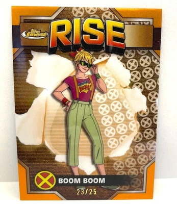 2025 Topps Finest X-Men '97  №. 30 Boom Boom Rise Orange Refractor 23/25 - Image 1 of 2