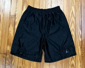 Vintage Air Jordan Mens Basketball DAZZLE Shorts Size Medium Shiny Black Baggy - Picture 1 of 3