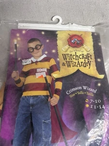 CRIMSON WIZARD SCHOOL OF WITCHCRAFT & WIZARDRY HALLOWEEN COSTUME MEDIUM 7-10 - Picture 1 of 9