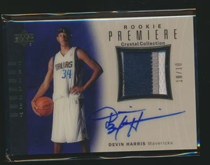 2004-05 UD TRILOGY ROOKIE PREMIERE GOLD 3 COLOR PATCH AUTO /10 DEVIN HARRIS - Picture 1 of 2