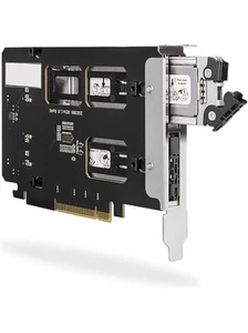 Icy Dock MB842MP-B Removable 2 Bay M.2 NVMe SSD to PCIe 4.0 x8 Slot Enclosure - Picture 1 of 17
