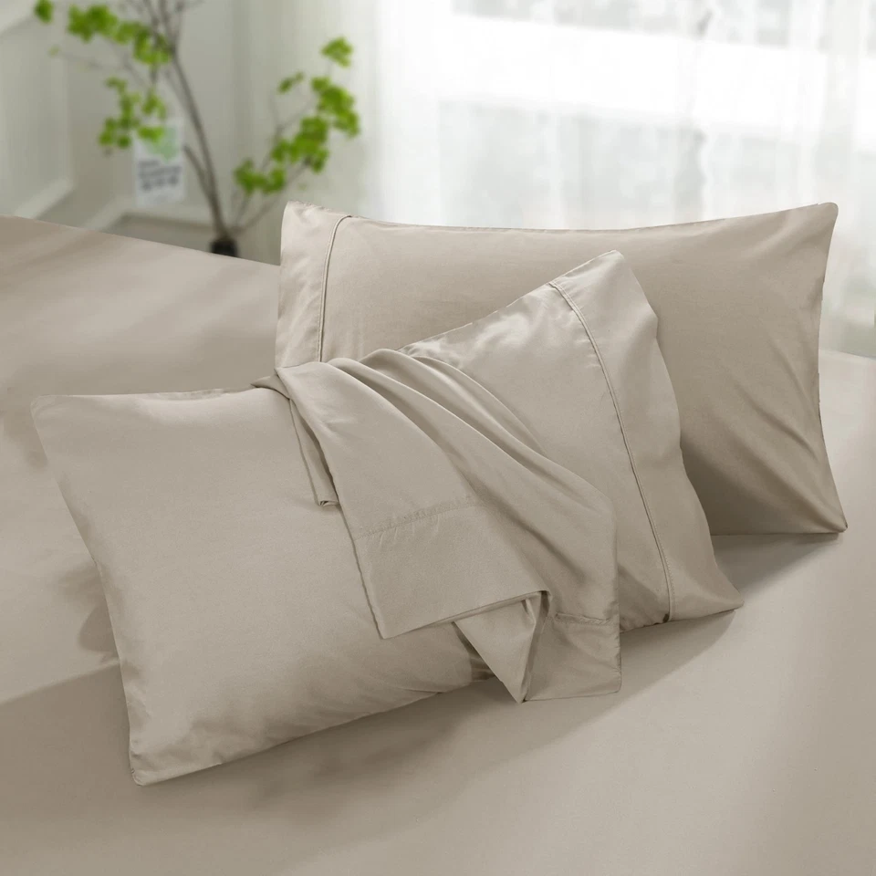 TRUE COMFORT 2 & 4 Pack Microfiber Pillow Case Ultra Soft Cooling Breathable Pillow Covers