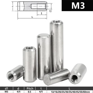 M3 Dowel Pins Cylindrical Pin Female Thread A2 Stainless Steel Φ4/Φ5mm OD - Picture 1 of 6