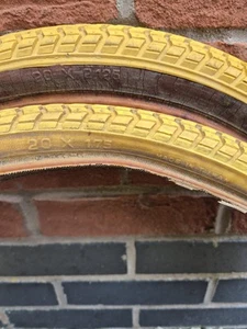 CHENG SHIN SNAKE BELLY BMX FAT & THIN TYRES OLD SCHOOL ORIGINAL 80s RALEIGH. - Picture 1 of 8