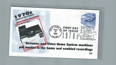 1999 First day Cover #3189h VCR's Transform Entertainment 1970s WII Cachet - Image 1 of 2