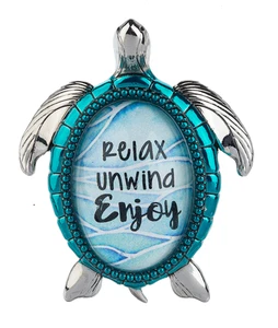 Ganz Sea Turtle Message Figurine "Relax Unwind Enjoy"  2" - Picture 1 of 5