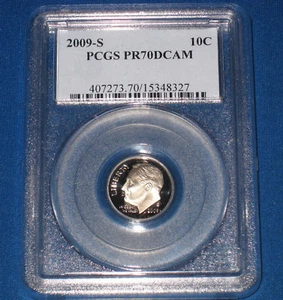 2009-S ROOSEVELT PROOF CLAD DIME-PCGS GRADED PF-70 DCAM - Picture 1 of 2