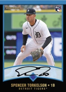 2022 TOPPS TBT 2001 BOWMAN SET 19 ROOKIE CARD TIGERS SPENCER TORKELSON #55 - Picture 1 of 2