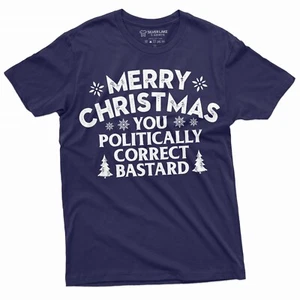 Camiseta política de Navidad Feliz Navidad Camisa ofensiva políticamente correcta - Imagen 1 de 9