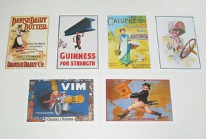 Lot de 6 Carte Postale Reproduction Affiche Publicitaire Ancienne Pub l - Picture 1 of 1