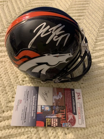 John Lynch Signed Denver Broncos Mini Helmet JSA Authentication COA Cover