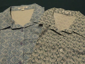 BLOUSES - VICTORIA HILL SIZE 12 BLUE COTTON PINTUCK SHIRTS LONG SLEEVE, NWOT - Picture 1 of 10
