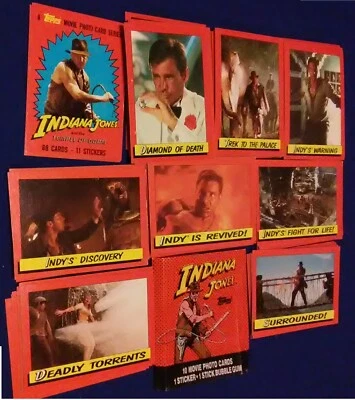 1984 Topps Indiana Jones and The Temple of Doom 88 Trading Card Set & Wrapper - Image 1 of 2