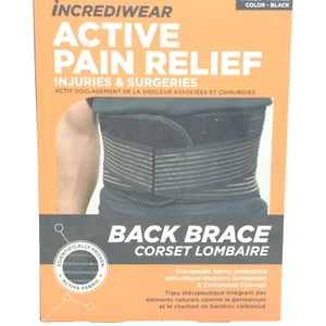 Incrediwear Back Brace Support ( Med, Large, XL, XXL) Black NEW - Picture 1 of 9