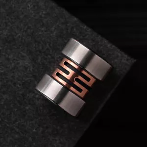 Stainless Steel & Red Copper Knife Beads EDC Tools Paracord Lanyard Bead Charms - Picture 1 of 10