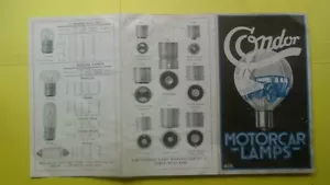 1920's CONDOR Vintage car lamps, Light Globe Brochure, European, Buick Ford Fiat - Picture 1 of 2