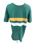Iffley Road Xl T-Shirt Cambrian Striped Drirelease Short Sleeve Green Euc