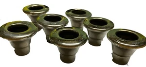 antiguo lote de 7 repuestos de candelabros o apliques, boquillas metálicas. - Imagen 1 de 5