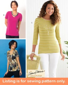 SEWING PATTERN Women Clothes Clothing Tank Top Shirt Long Short Sleeve Plus 6848 - Picture 1 of 3