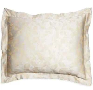 Sferra Blumi Gold King Sham Honey Lush Foliage Design Sateen Jacquard Italy NEW - Picture 1 of 6