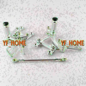 Rear Sets Rearsets Footrest Foot Rest Pegs Silver for Kawasaki Ninja ZX6R 03 04 - Picture 1 of 6