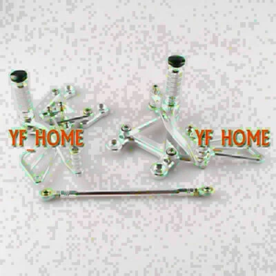 Rear Sets Rearsets Footrest Foot Rest Pegs Silver for Kawasaki Ninja ZX6R 03 04 - Image 1 of 4