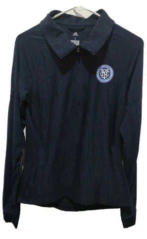 Adidas New York City NYCFC MLS Soccer 2.5 Quarter-Zip Jacket Women's Size S New Cover
