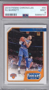 2019-20 Panini Chronicles Threads #90 RJ Barrett ROOKIE RC PSA 9 OTTIME CONDIZIONI - Foto 1 di 2