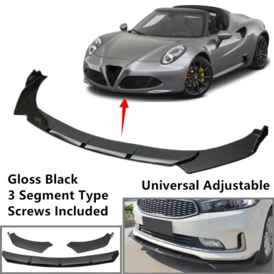 Add-on Universal Fit For Alfa Romeo 4C 15-20 Front Bumper Lip Spoiler Splitter Foto 1 de 4