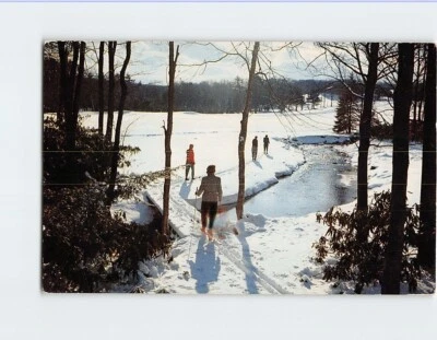 Postcard Skiing Along Griscom Run At Buck Hill Falls Pennsylvania USA - Image 1 of 2