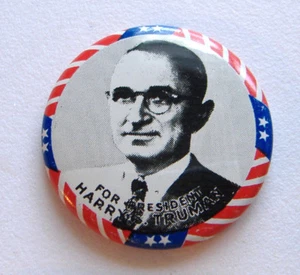 FOR PRESIDENT HARRY S. TRUMAN ~ 1980 BADGE PIN ~ - Picture 1 of 4