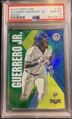 2019 Topps Fire Green VLADIMIR GUERRERO Jr. Rookie RC /199 PSA 10 Beauty 🔥🔥 - Image 1 of 2