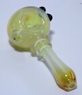 * Brand New Gold & Silver Fume Glass Spoon Pipe * Heady & Handcrafted In The Usa